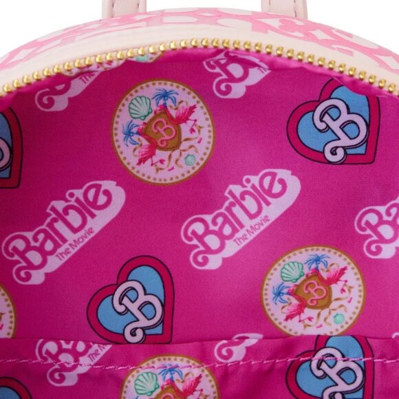 Loungefly Barbie The Movie Logo Pink Barbiecore Mini Backpack NEW